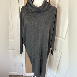 Marble 100% cotton grey tunic size M cowl neck